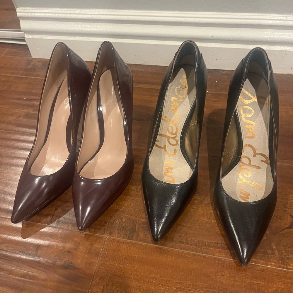 Bundle sam Edelman and Aldo  Pointed Toe Pumps in Black and Burgundy